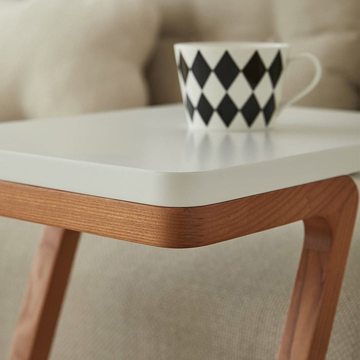 MAS-1230 Masdio Artisanal Ash Wood End Table Present Them