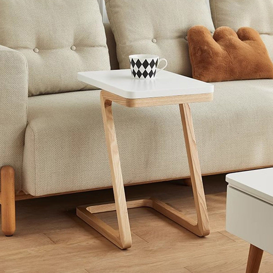 MAS-1230 Masdio Artisanal Ash Wood End Table Present Them
