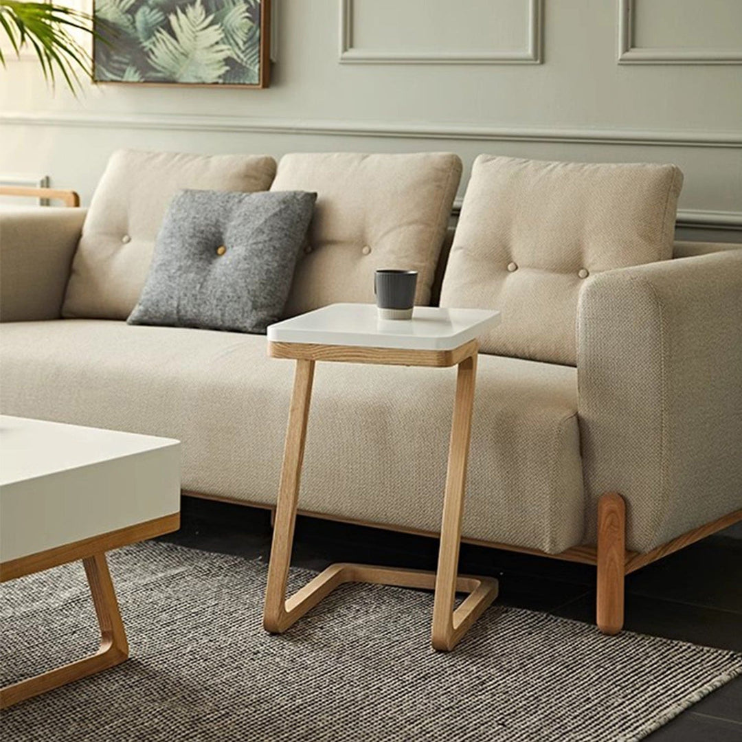 MAS-1230 Masdio Artisanal Ash Wood End Table Present Them