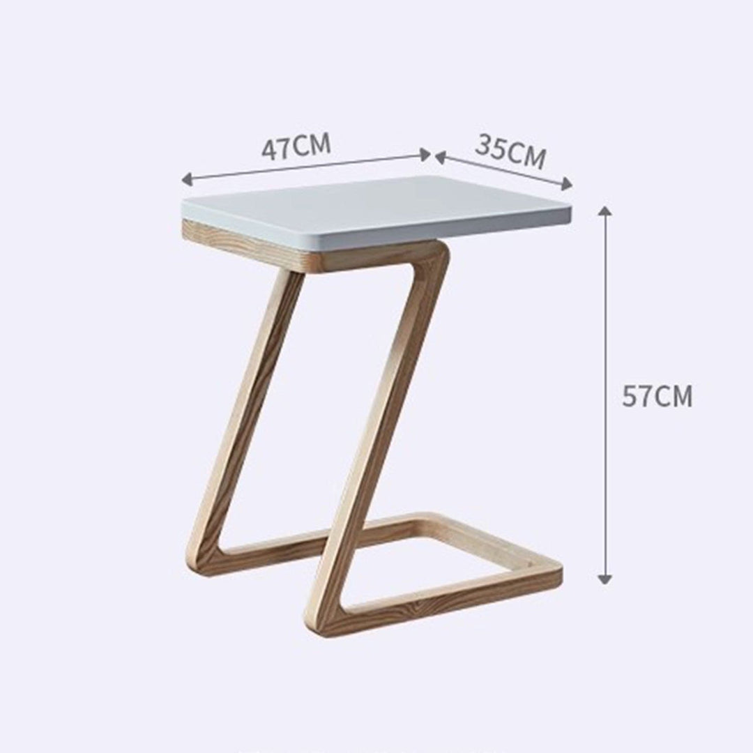 MAS-1230 Masdio Artisanal Ash Wood End Table Present Them