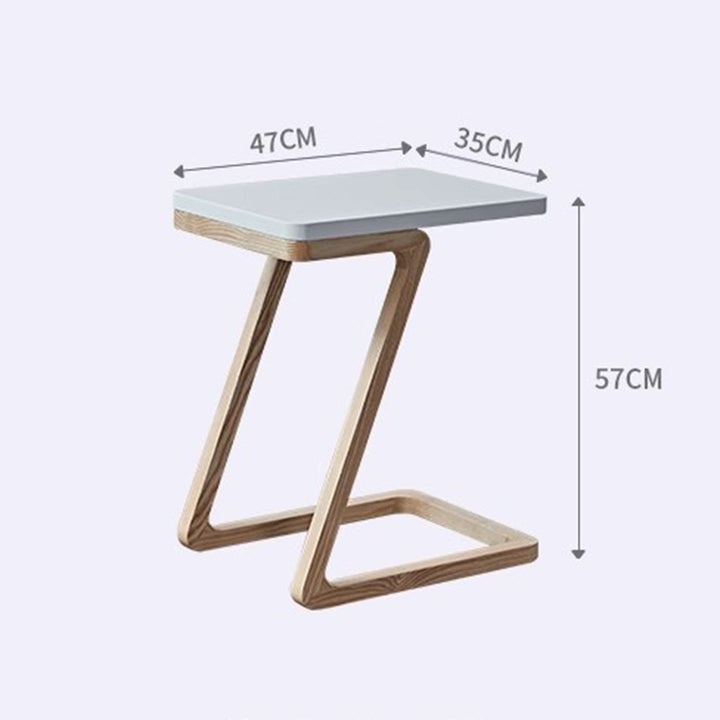 MAS-1230 Masdio Artisanal Ash Wood End Table Present Them