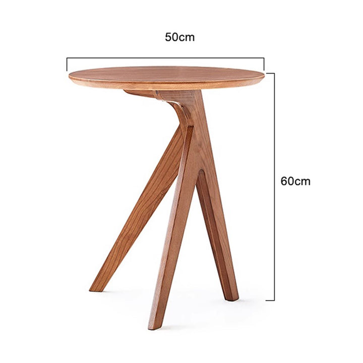 MAS-1269 Masdio Ash Wood Three-Legged Side Table Present Them