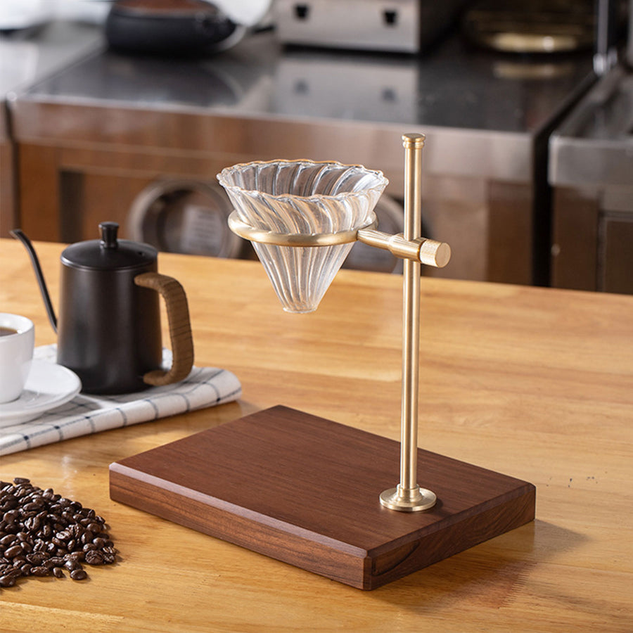 Black Walnut Pour-Over Coffee Stand Present Them