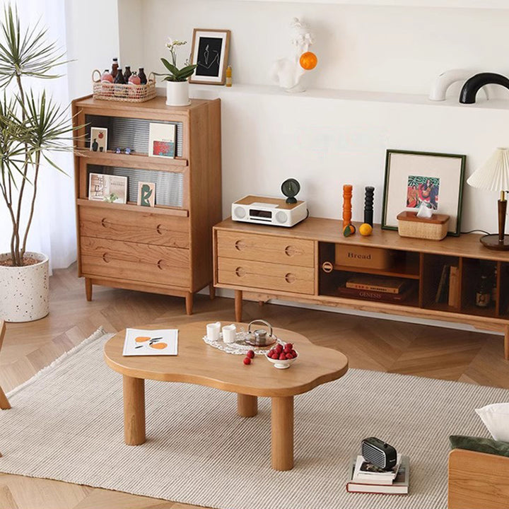MAS-1234 Masdio Cherry Wood Coffee Table Present Them