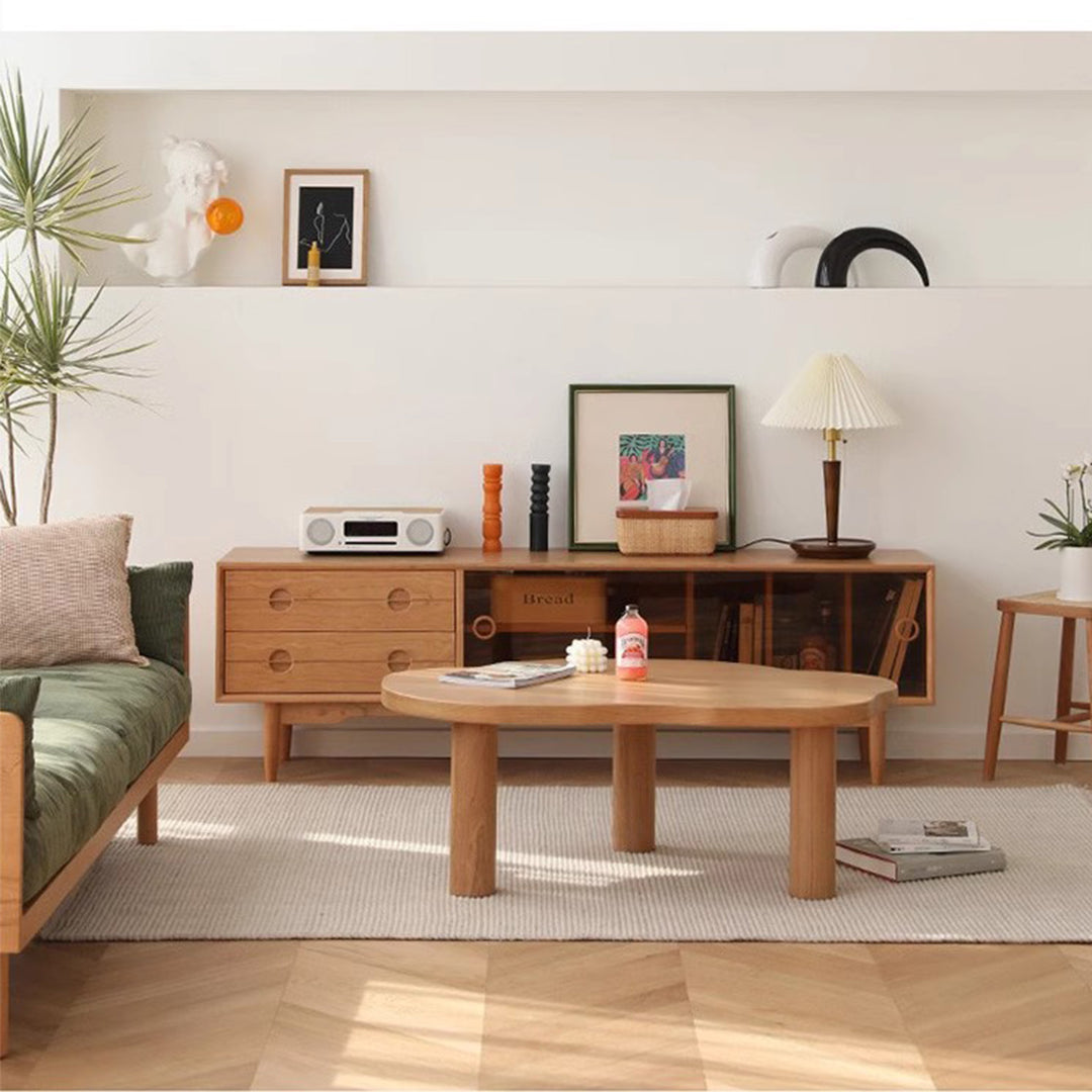 MAS-1234 Masdio Cherry Wood Coffee Table Present Them