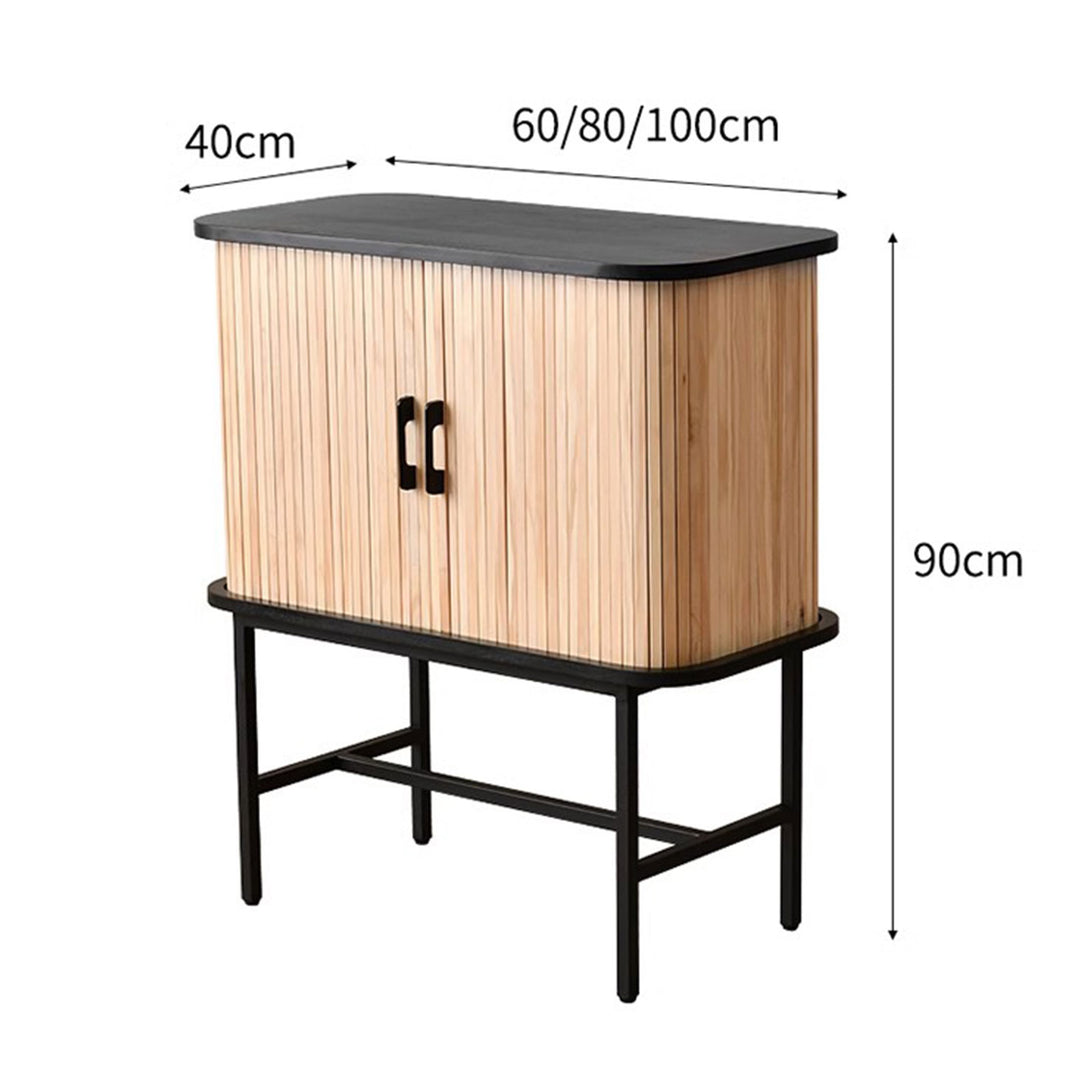 Contemporary 2-Door Wooden Cabinet Present Them