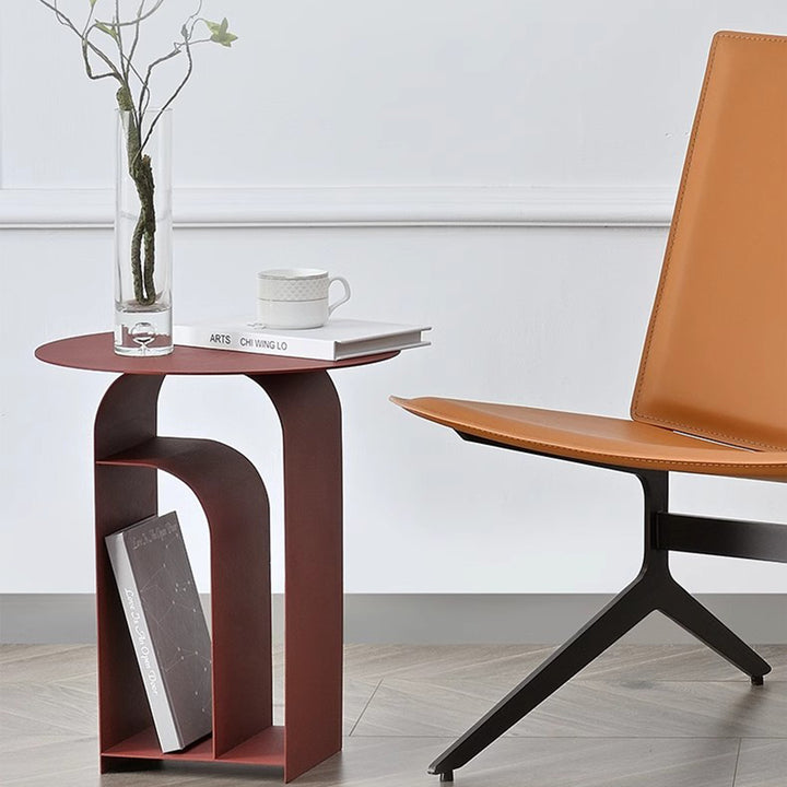 MAS-1261 Masdio Contemporary Bordeaux Red End Table Present Them