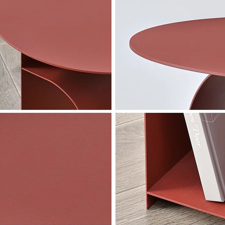 MAS-1261 Masdio Contemporary Bordeaux Red End Table Present Them