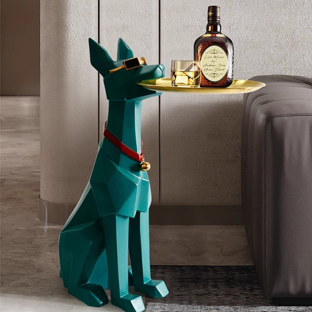 MAS-1253 Masdio Contemporary Dog-Shaped End Table Present Them