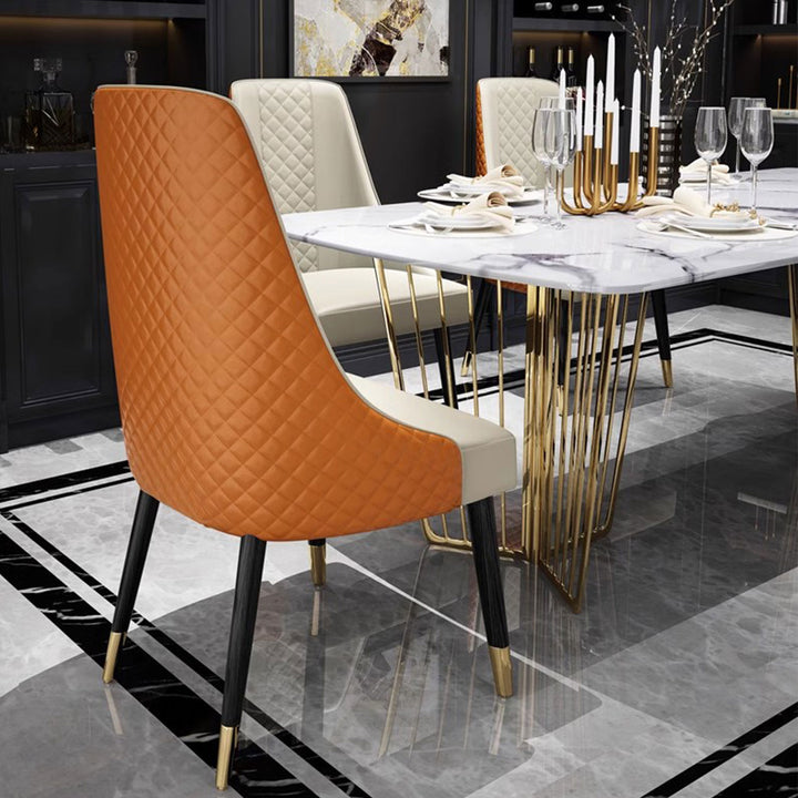 High Back Upholstered Dining Chair Present Them