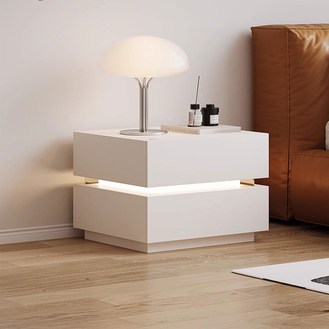 Contemporary LED Bedside Table Present Them