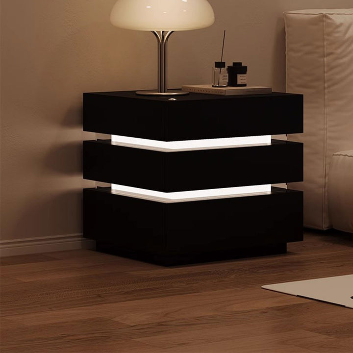 Contemporary LED Bedside Table Present Them
