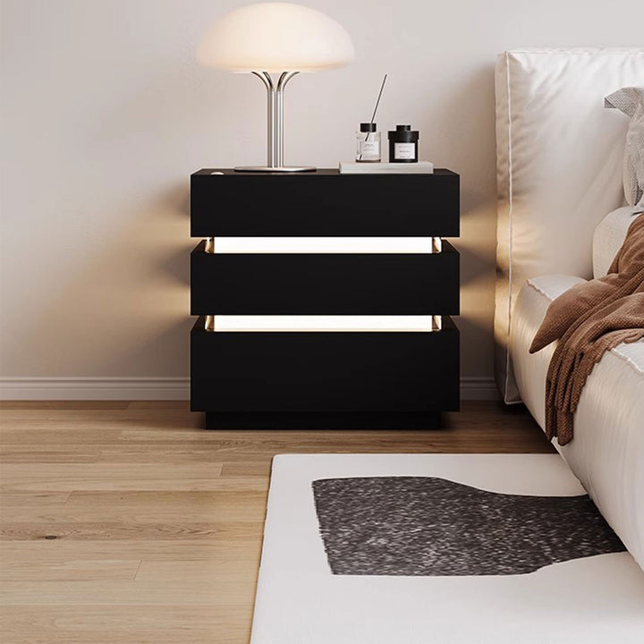 Contemporary LED Bedside Table Present Them