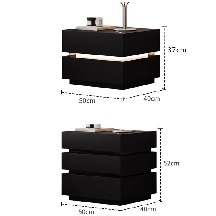 Contemporary LED Bedside Table Present Them