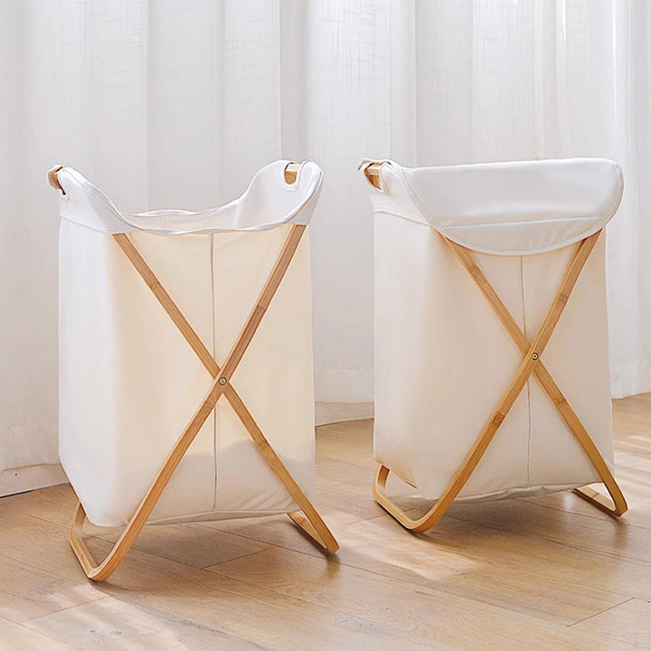 Eco-Friendly Bamboo Laundry Basket Present Them