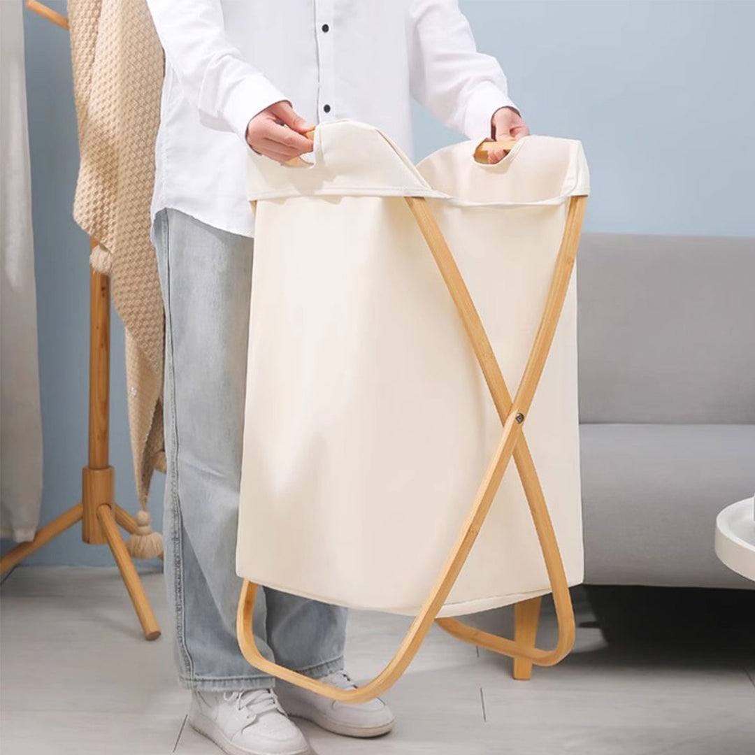 Eco-Friendly Bamboo Laundry Basket Present Them
