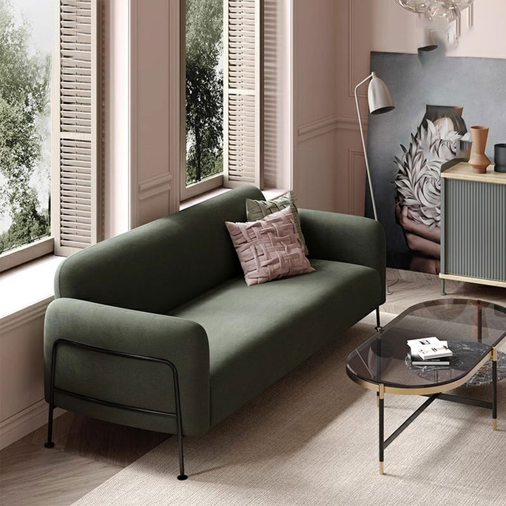 Elegant Round Arm Sofa Present Them