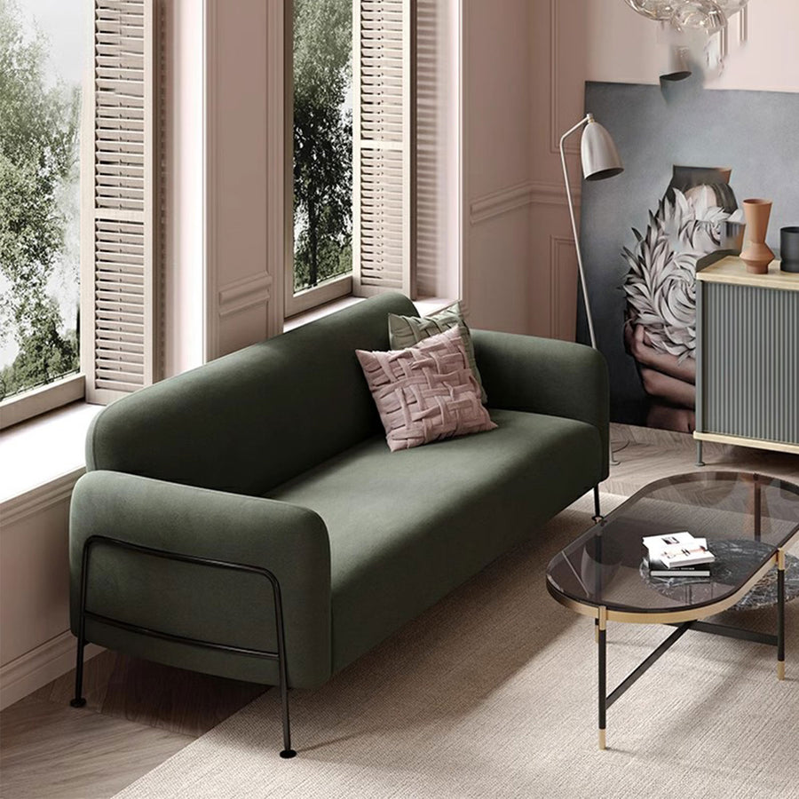 Elegant Round Arm Sofa Present Them