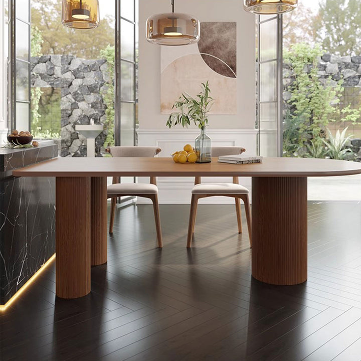 Elegant Solid Wood Dining Table Present Them