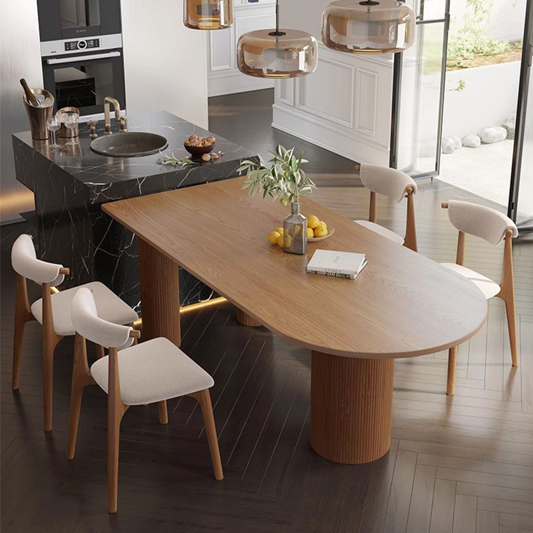Elegant Solid Wood Dining Table Present Them