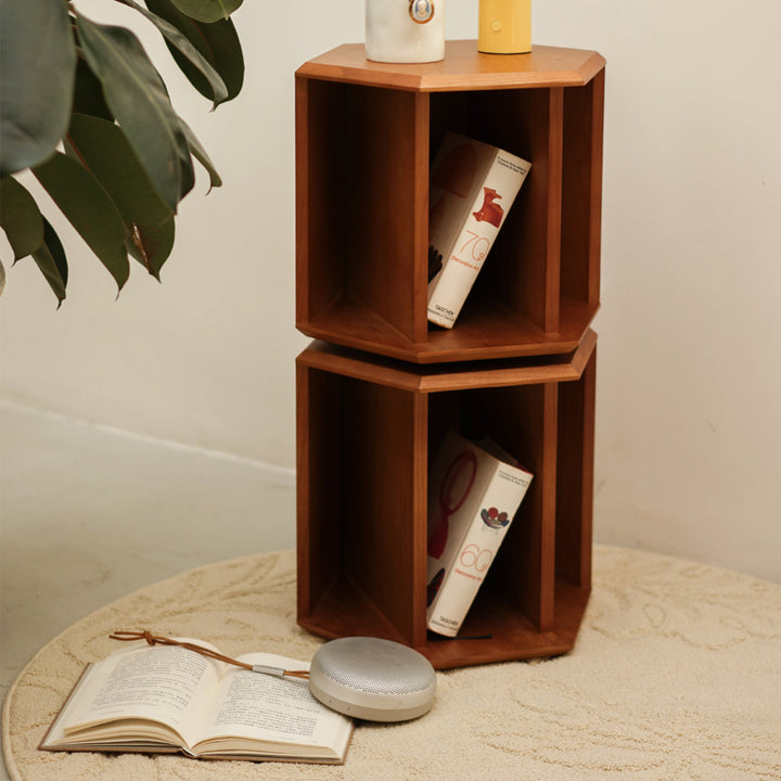 MAS-1270 Masdio Geometric Bookcase End Table Present Them