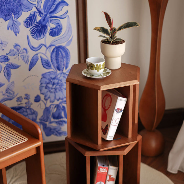 MAS-1270 Masdio Geometric Bookcase End Table Present Them