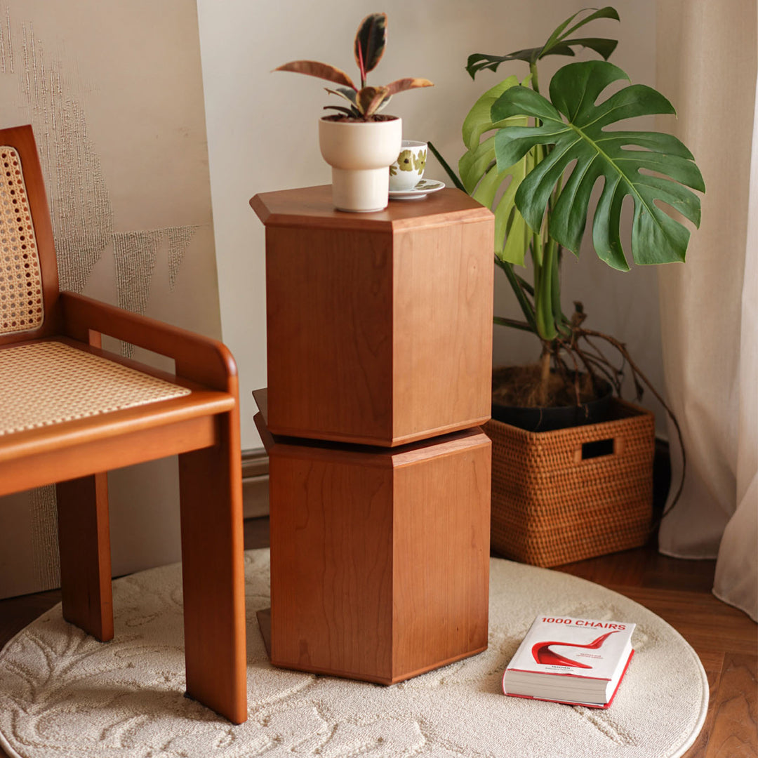 MAS-1270 Masdio Geometric Bookcase End Table Present Them