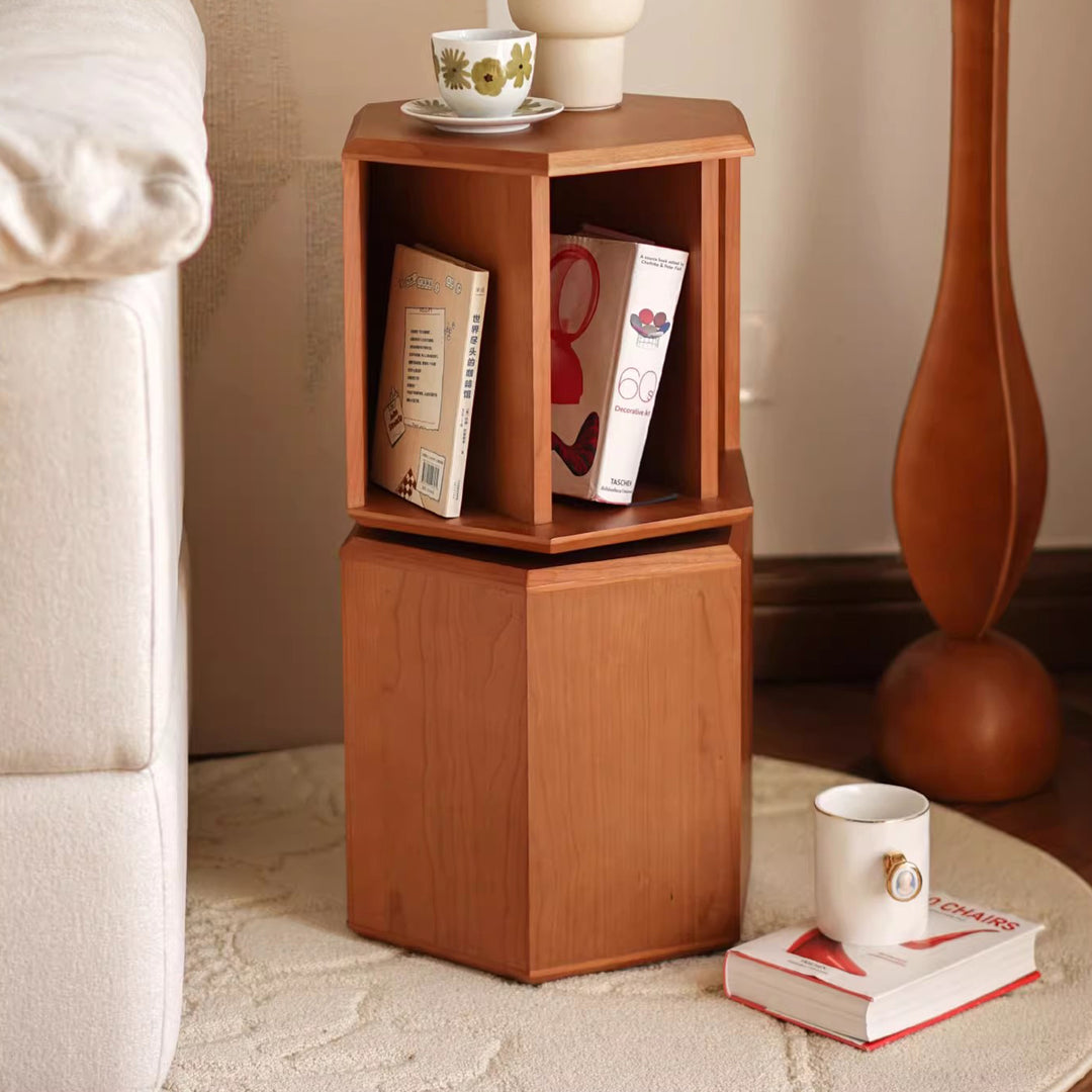 MAS-1270 Masdio Geometric Bookcase End Table Present Them