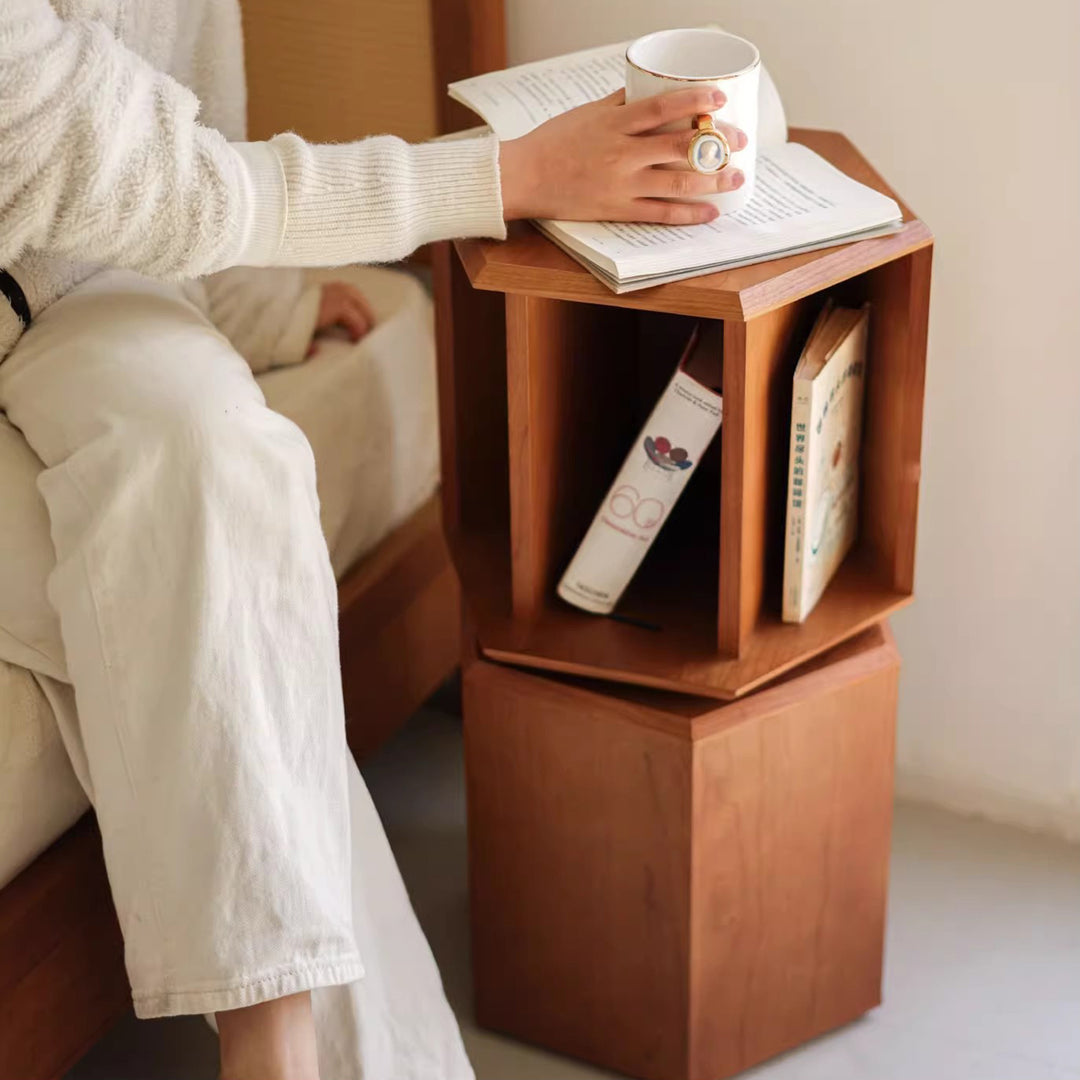 MAS-1270 Masdio Geometric Bookcase End Table Present Them