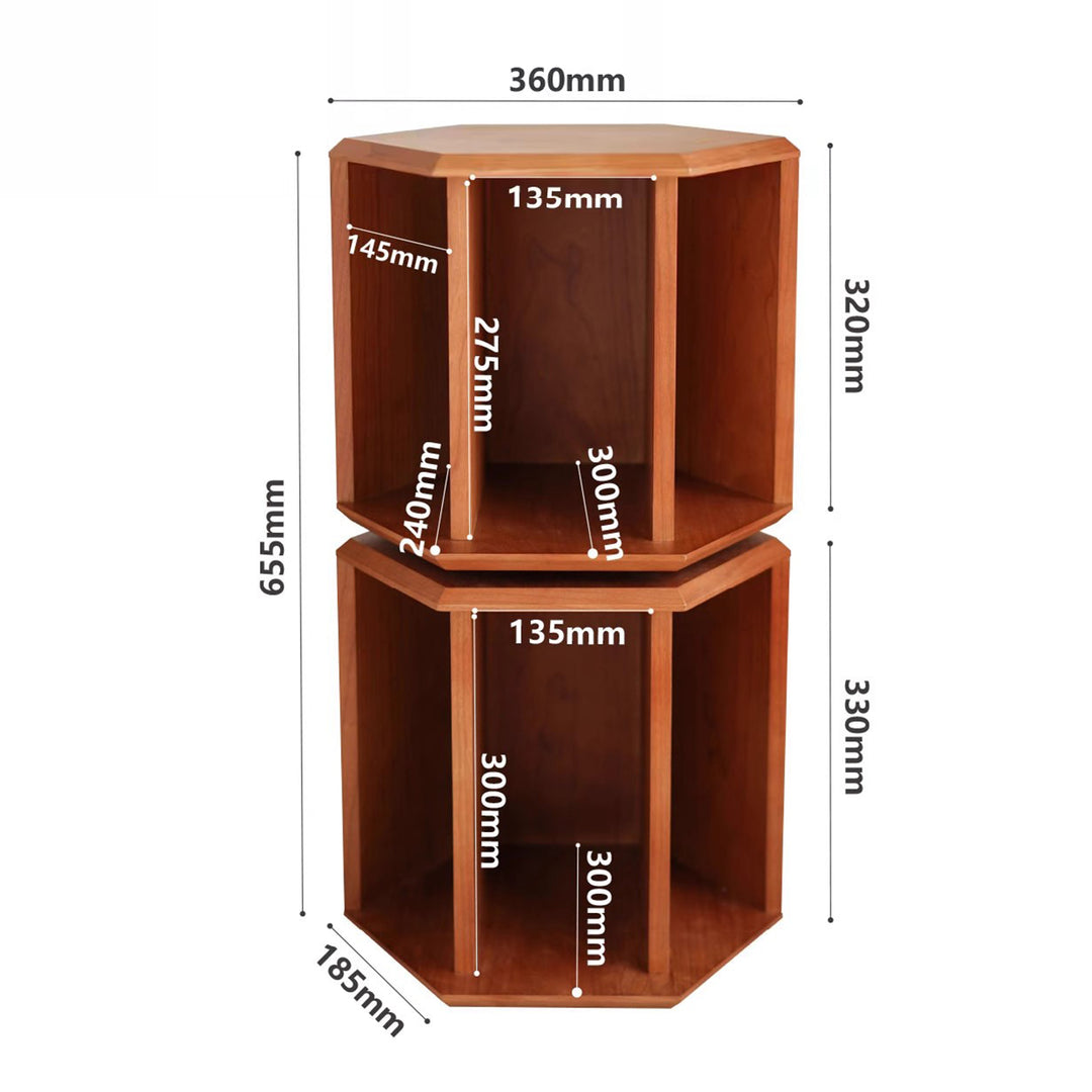 MAS-1270 Masdio Geometric Bookcase End Table Present Them