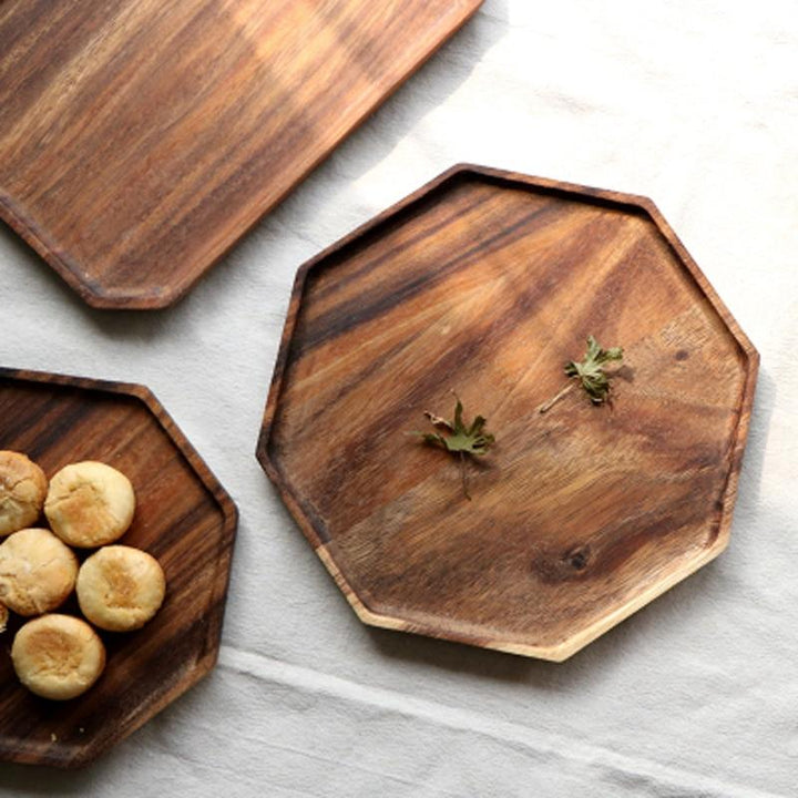 Geometry Acacia Wood Plate Masdio