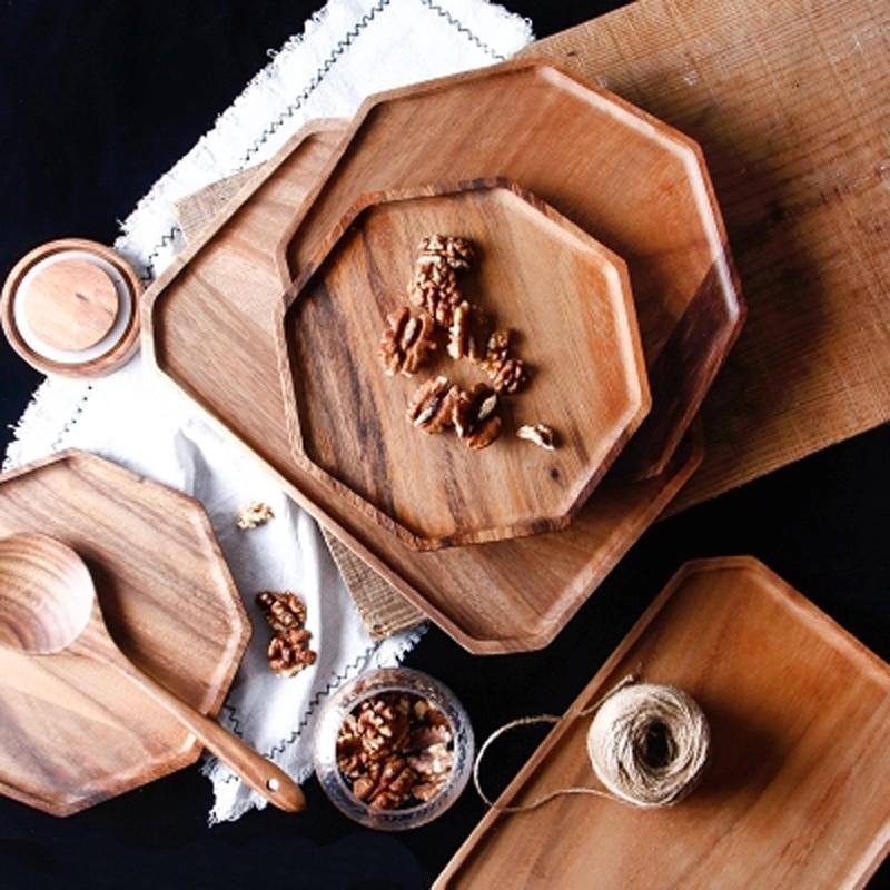 Geometry Acacia Wood Plate Masdio