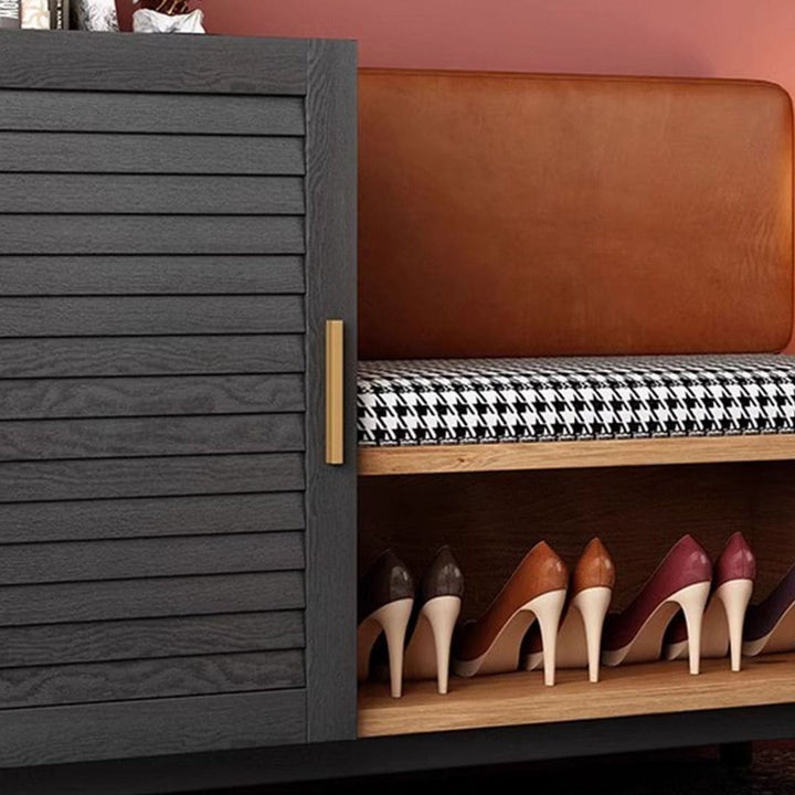 Hallway Shoe Bench with Storage Cabinet Present Them