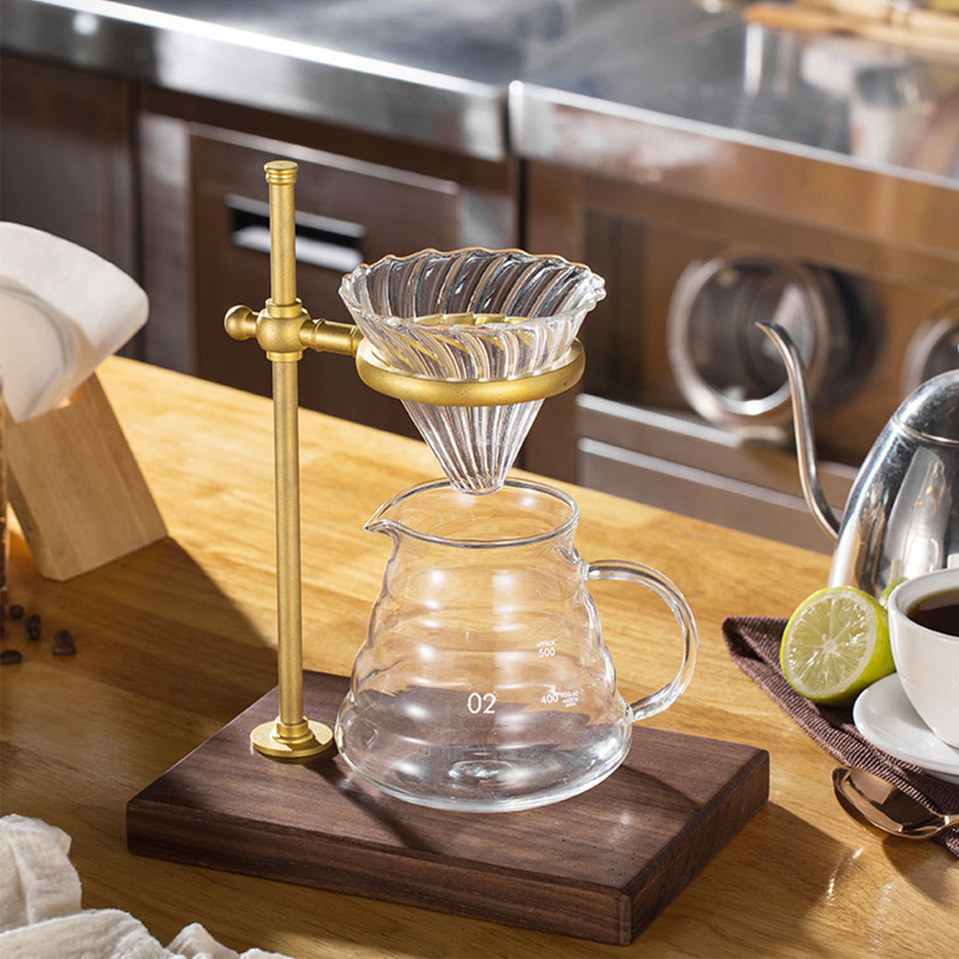 Handcrafted Black Walnut Coffee Dripper Stand Present Them