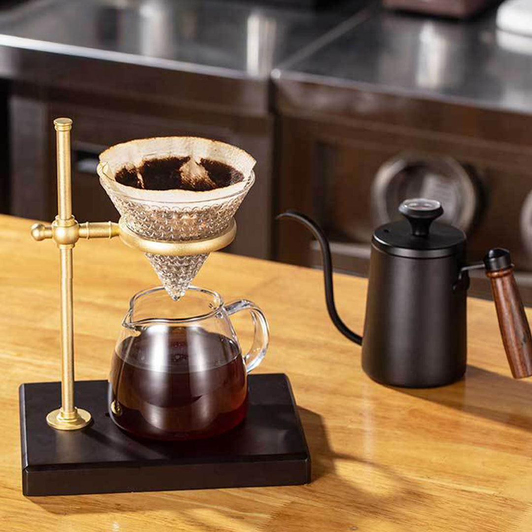 Handcrafted Black Walnut Coffee Dripper Stand Present Them