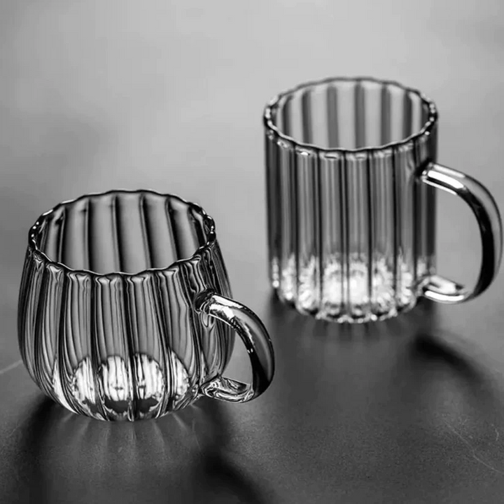 Masdio Handcrafted Glass Ruffle Mugs Masdio