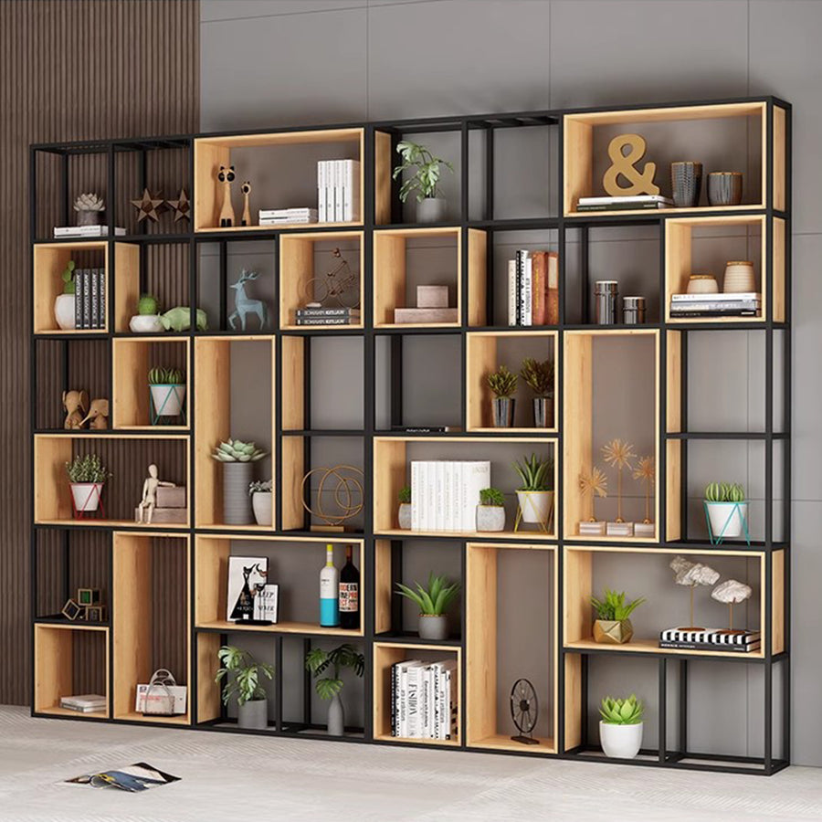 Industrial Wood Metal Shelf Partitions Present Them