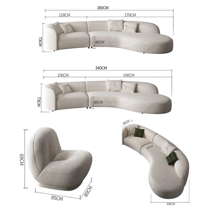 MAS-1195 Presenthem Loop Sectional Sofa Present Them