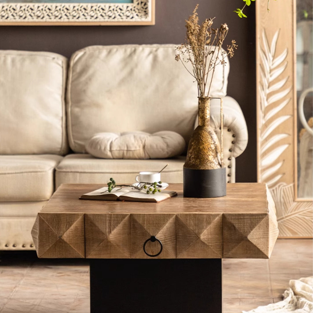 MAS-2229 Masdio MARCA Rustic Solid Wood Coffee Table Masdio