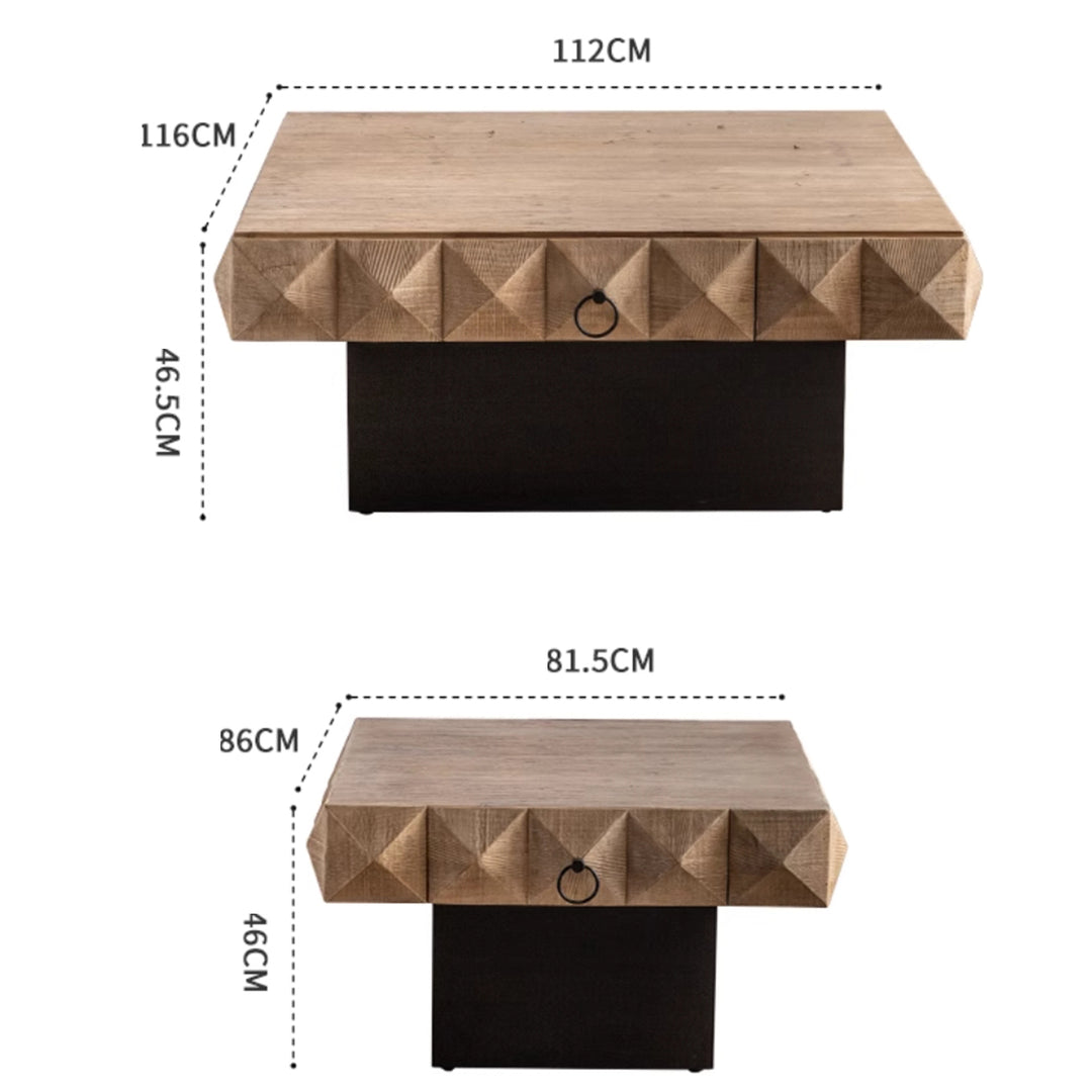 MAS-2229 Masdio MARCA Rustic Solid Wood Coffee Table Masdio