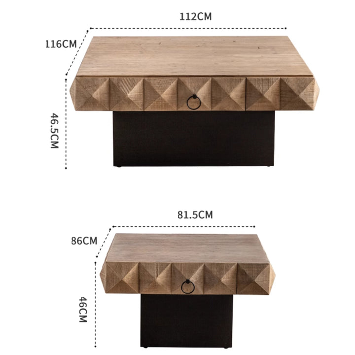 MAS-2229 Masdio MARCA Rustic Solid Wood Coffee Table Masdio