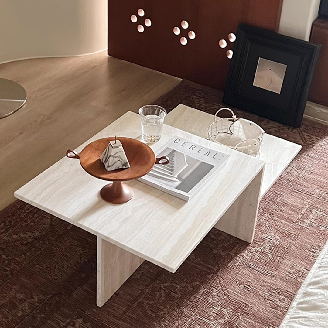 MAS-2212 Masdio Modern Travertine Coffee Table Masdio