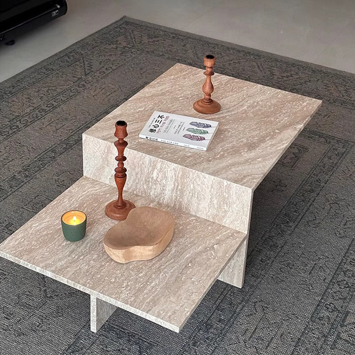 MAS-2212 Masdio Modern Travertine Coffee Table Masdio