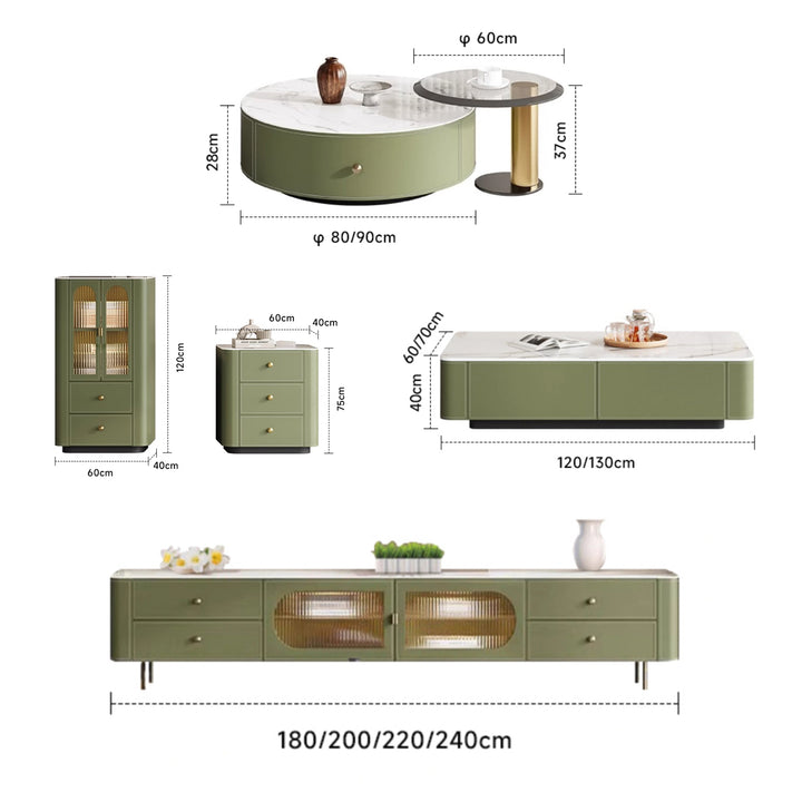MAS-2225 Masdio ODGARD Modern Sintered Stone TV Console Masdio