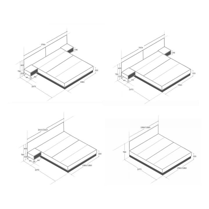 MAS-1594 Masdio Rustic Bedframe Masdio