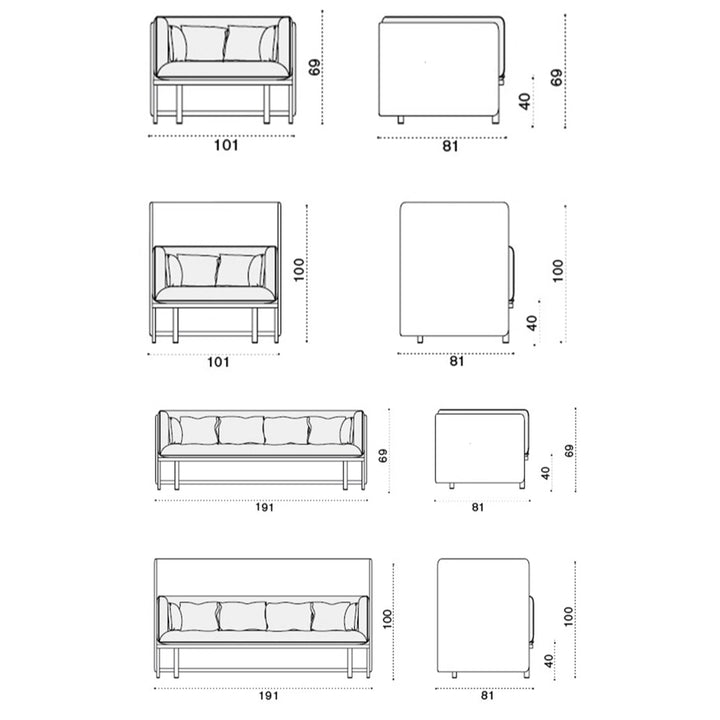 MAS-1653 Masdio Modern Outdoor Sofa Masdio