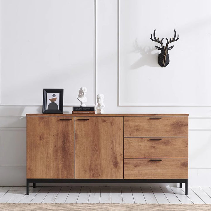 MAS-1658 Masdio Industrial Solid Wood Sideboard Masdio