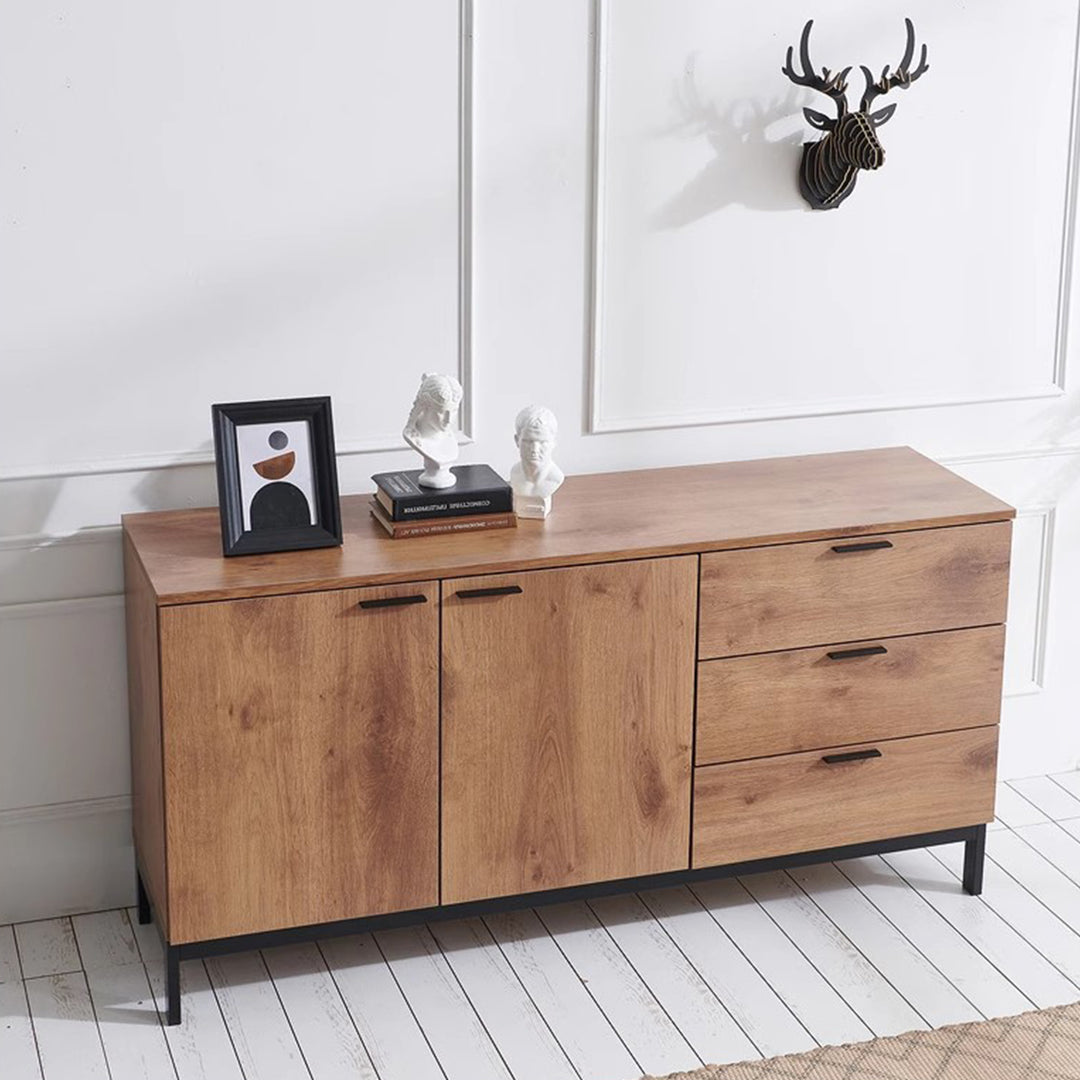 MAS-1658 Masdio Industrial Solid Wood Sideboard Masdio