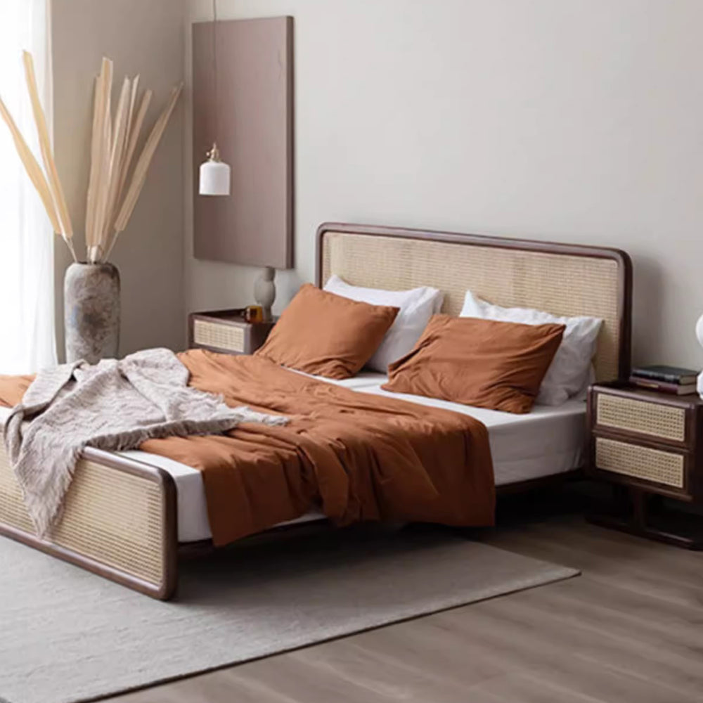 MAS-1676 Masdio Solid Wood Mesh Double Bed Frame Masdio