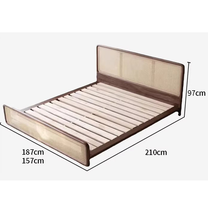 MAS-1676 Masdio Solid Wood Mesh Double Bed Frame Masdio